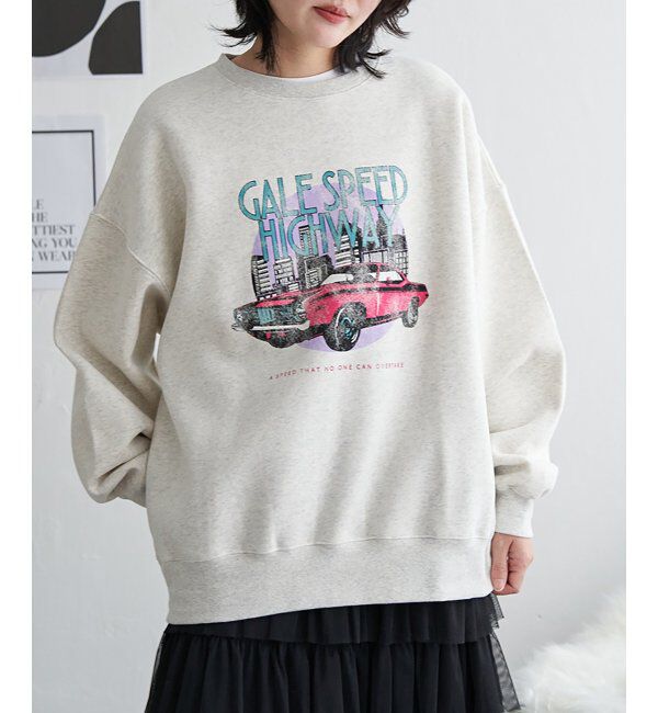 VENCE share style「レトロカープリントスウェット」|スウェット・ジャージ|