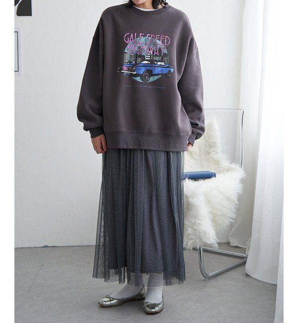 VENCE share style「レトロカープリントスウェット」|スウェット・ジャージ|