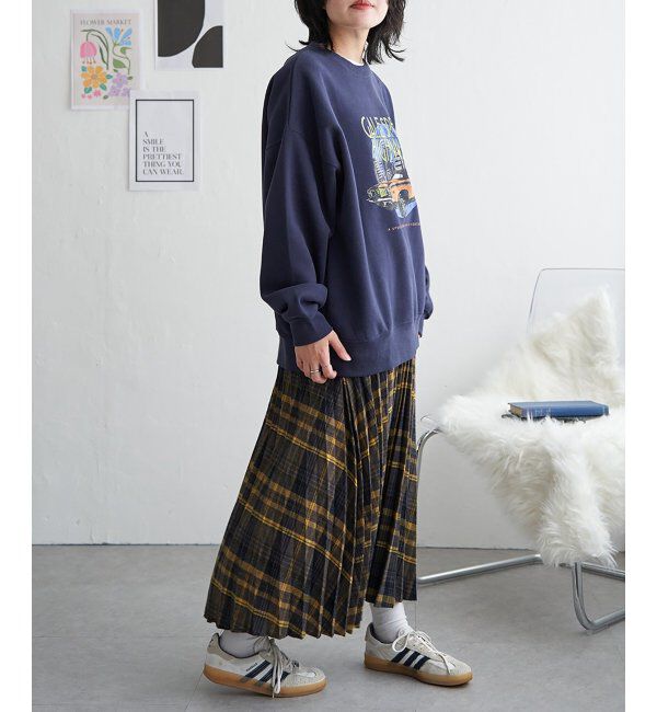 VENCE share style「レトロカープリントスウェット」|スウェット・ジャージ|