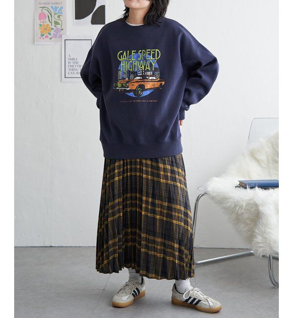 VENCE share style「レトロカープリントスウェット」|スウェット・ジャージ|