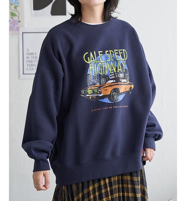 VENCE share style「レトロカープリントスウェット」|スウェット・ジャージ|