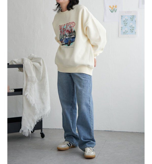 VENCE share style「レトロカープリントスウェット」|スウェット・ジャージ|