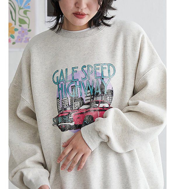 VENCE share style「レトロカープリントスウェット」|スウェット・ジャージ|