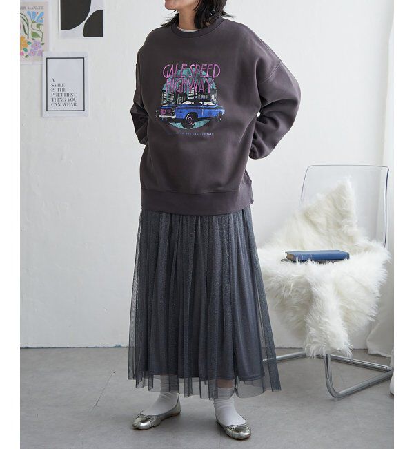 VENCE share style「レトロカープリントスウェット」|スウェット・ジャージ|