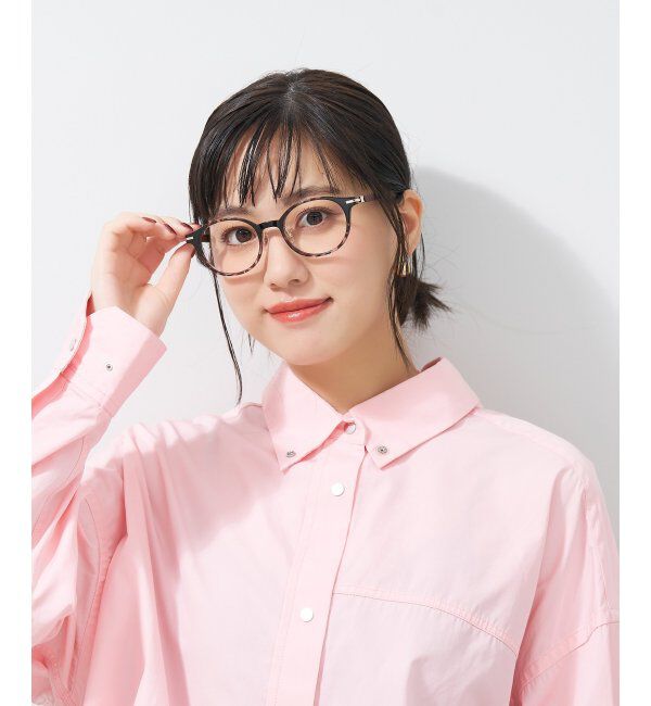  「ボストン型 メガネ│ズレ落ちにくい レザー調のラバーテンプルがオシャレなフレーム｜ レンズ交換券付」|メガネ|