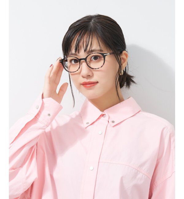  「ボストン型 メガネ│ズレ落ちにくい レザー調のラバーテンプルがオシャレなフレーム｜ レンズ交換券付」|メガネ|