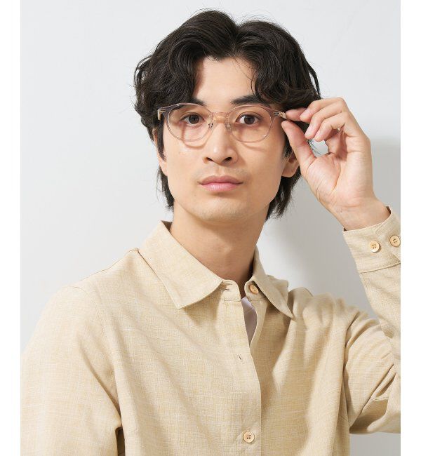  「ボストン型 メガネ│ズレ落ちにくい レザー調のラバーテンプルがオシャレなフレーム｜ レンズ交換券付」|メガネ|