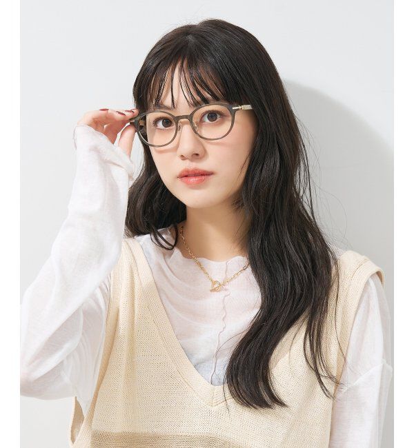  「ボストン型 メガネ│ズレ落ちにくい レザー調のラバーテンプルがオシャレなフレーム｜ レンズ交換券付」|メガネ|