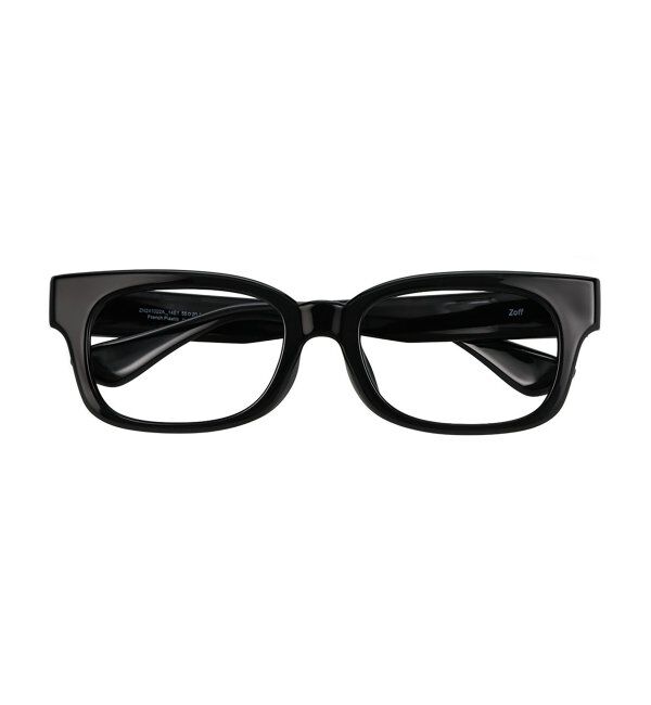  「ウェリントン型メガネ｜黒縁フレーム｜太縁フレーム｜Zoff｜BRIGADE レンズ交換券付」|メガネ|