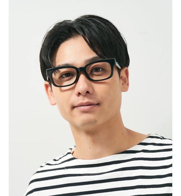  「ウェリントン型メガネ｜黒縁フレーム｜太縁フレーム｜Zoff｜BRIGADE レンズ交換券付」|メガネ|