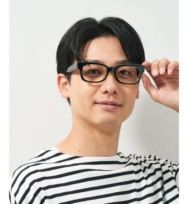  「ウェリントン型メガネ｜黒縁フレーム｜太縁フレーム｜Zoff｜BRIGADE レンズ交換券付」|メガネ|