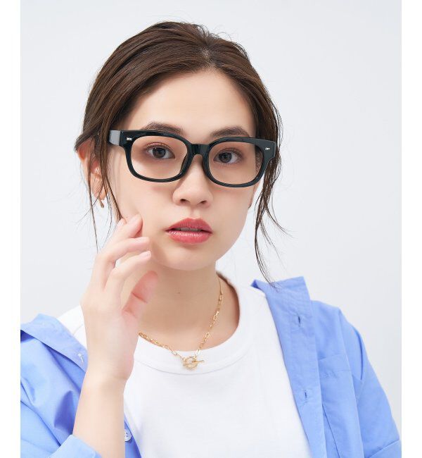  「ウェリントン型メガネ｜黒縁フレーム｜太縁フレーム｜Zoff｜BRIGADE レンズ交換券付」|メガネ|