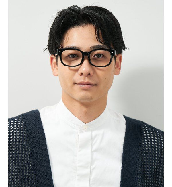  「ウェリントン型メガネ｜黒縁フレーム｜太縁フレーム｜Zoff｜BRIGADE レンズ交換券付」|メガネ|