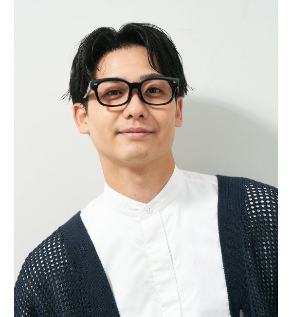  「ウェリントン型メガネ｜黒縁フレーム｜太縁フレーム｜Zoff｜BRIGADE レンズ交換券付」|メガネ|