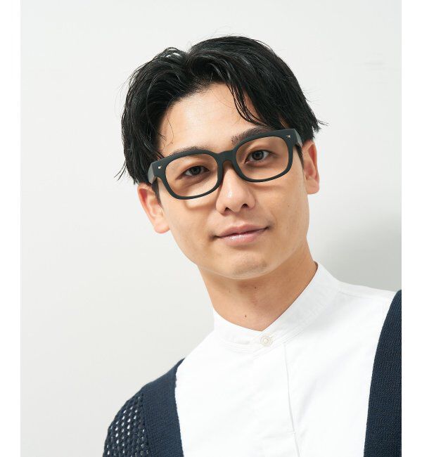  「ウェリントン型メガネ｜黒縁フレーム｜太縁フレーム｜Zoff｜BRIGADE レンズ交換券付」|メガネ|