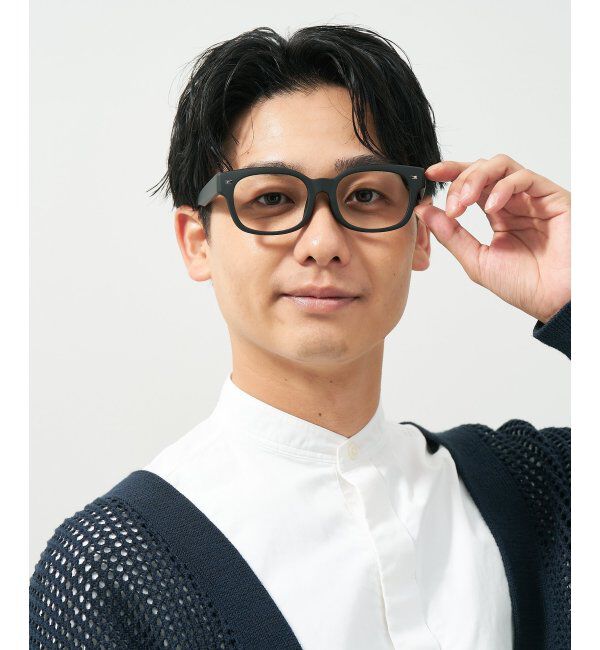  「ウェリントン型メガネ｜黒縁フレーム｜太縁フレーム｜Zoff｜BRIGADE レンズ交換券付」|メガネ|