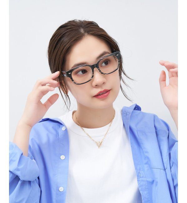  「ウェリントン型メガネ｜黒縁フレーム｜太縁フレーム｜Zoff｜BRIGADE レンズ交換券付」|メガネ|