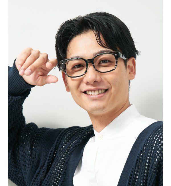  「ウェリントン型メガネ｜黒縁フレーム｜太縁フレーム｜Zoff｜BRIGADE レンズ交換券付」|メガネ|