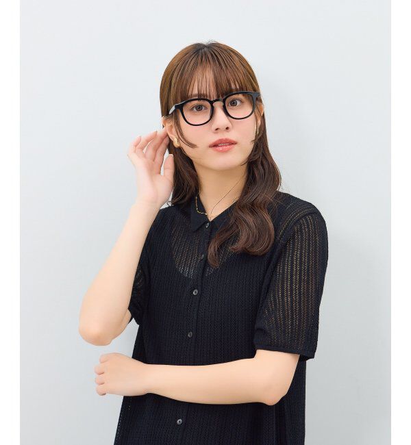  「ウェリントン型 メガネ | 伊達メガネ ユニセックス CLASSIC  レンズ交換券付」|メガネ|ブラック