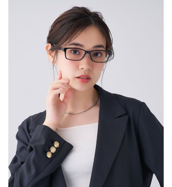  「スクエア型 メガネ【SNAP GRIP搭載】 スポーツ 運動用｜ズレ落ち防止｜伊達メガネ  レンズ交換券付」|メガネ|