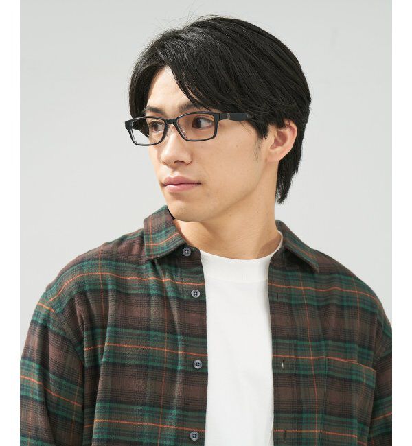  「スクエア型 メガネ【SNAP GRIP搭載】 スポーツ 運動用｜ズレ落ち防止｜伊達メガネ  レンズ交換券付」|メガネ|