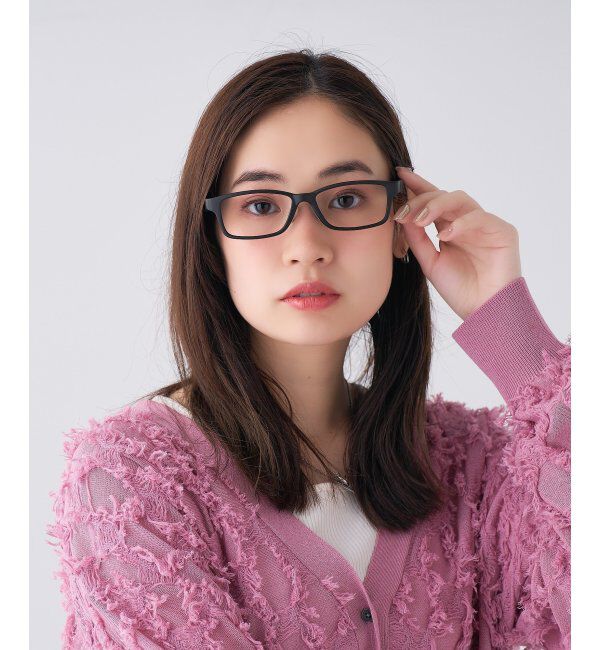  「スクエア型 メガネ【SNAP GRIP搭載】 スポーツ 運動用｜ズレ落ち防止｜伊達メガネ  レンズ交換券付」|メガネ|ブラック系その他