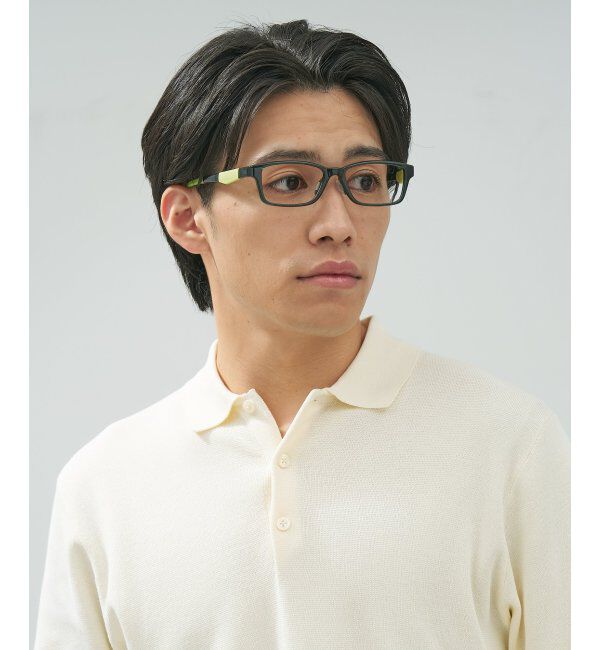  「スクエア型 メガネ【SNAP GRIP搭載】 スポーツ 運動用｜ズレ落ち防止｜伊達メガネ  レンズ交換券付」|メガネ|