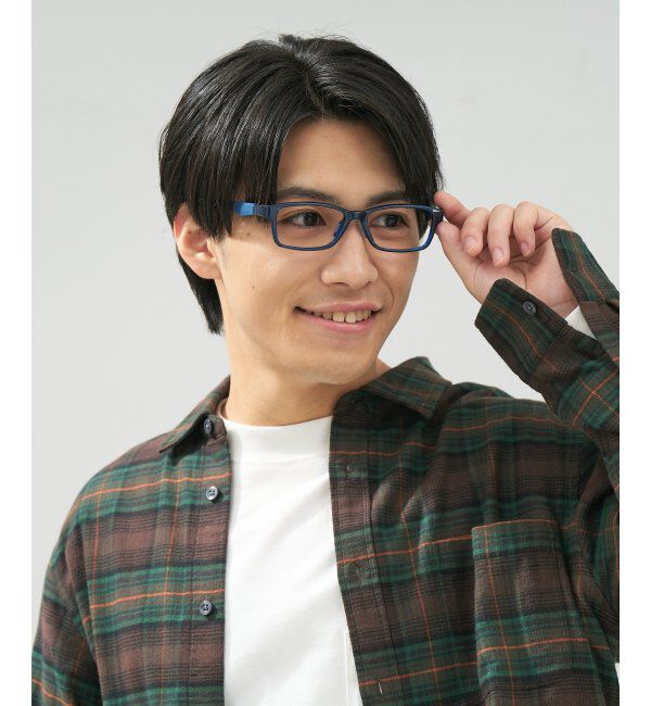  「スクエア型 メガネ【SNAP GRIP搭載】 スポーツ 運動用｜ズレ落ち防止｜伊達メガネ  レンズ交換券付」|メガネ|