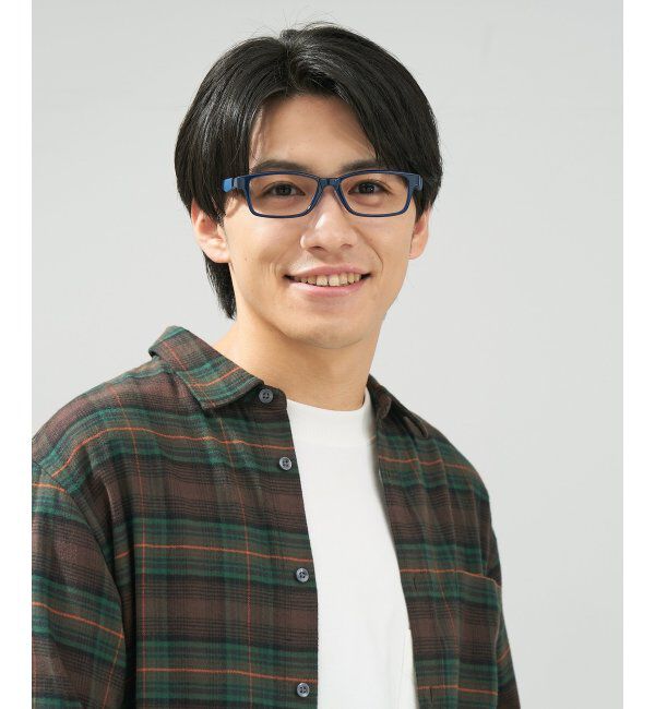  「スクエア型 メガネ【SNAP GRIP搭載】 スポーツ 運動用｜ズレ落ち防止｜伊達メガネ  レンズ交換券付」|メガネ|