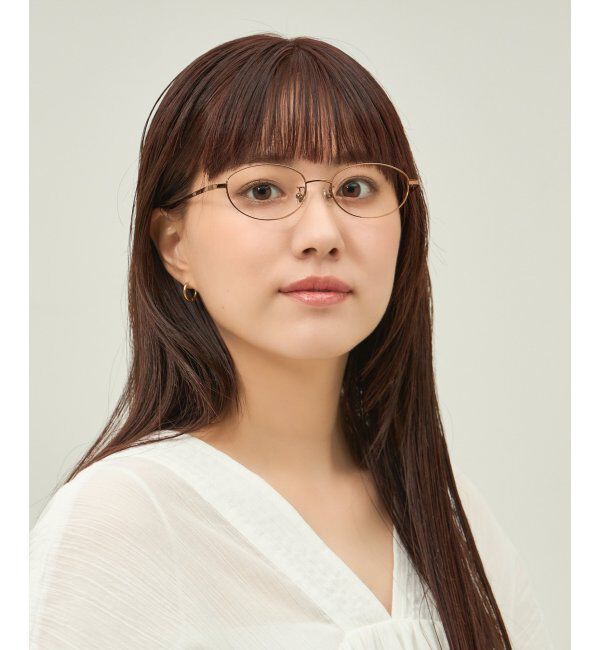  「オーバル型 メガネ 軽量 チタン｜大人可愛い｜伊達メガネ 度付きメガネ｜ビジネス レンズ交換券付」|メガネ|