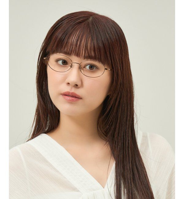  「オーバル型 メガネ 軽量 チタン｜大人可愛い｜伊達メガネ 度付きメガネ｜ビジネス レンズ交換券付」|メガネ|