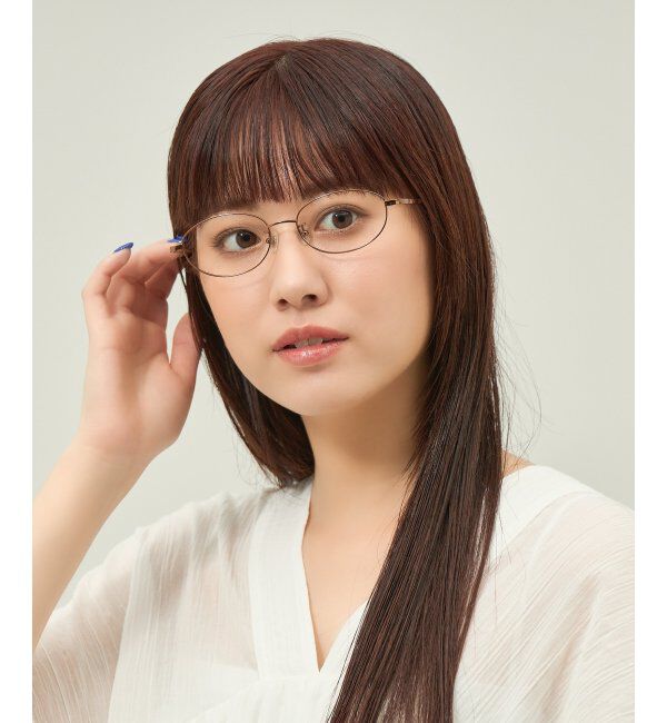  「オーバル型 メガネ 軽量 チタン｜大人可愛い｜伊達メガネ 度付きメガネ｜ビジネス レンズ交換券付」|メガネ|