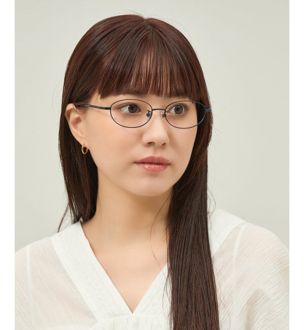  「オーバル型 メガネ 軽量 チタン｜大人可愛い｜伊達メガネ 度付きメガネ｜ビジネス レンズ交換券付」|メガネ|