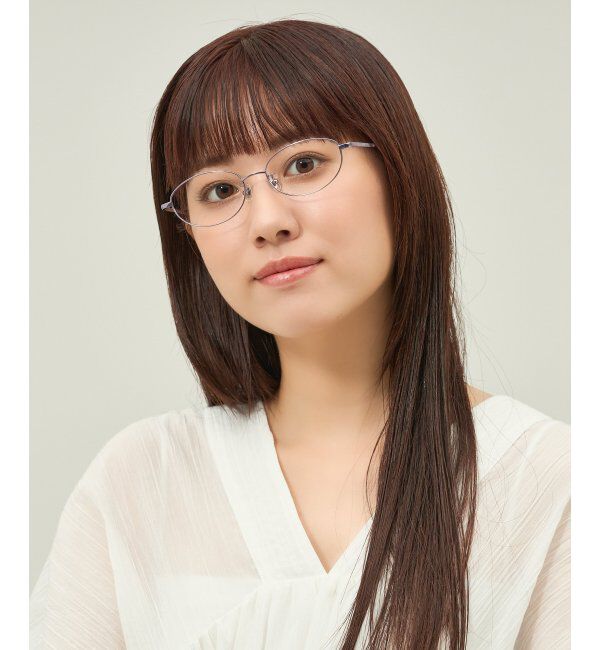  「オーバル型 メガネ 軽量 チタン｜大人可愛い｜伊達メガネ 度付きメガネ｜ビジネス レンズ交換券付」|メガネ|