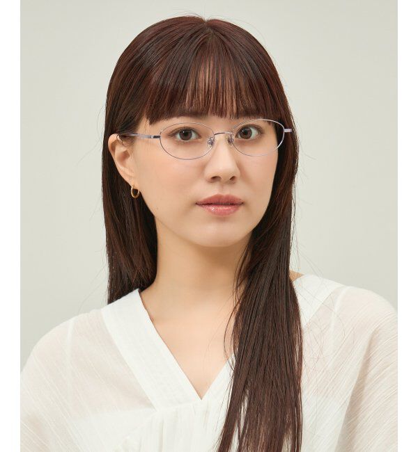  「オーバル型 メガネ 軽量 チタン｜大人可愛い｜伊達メガネ 度付きメガネ｜ビジネス レンズ交換券付」|メガネ|