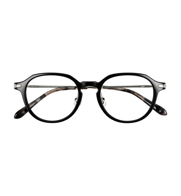  「ボストン型 メガネ 軽量｜メタル｜大人可愛い｜伊達メガネ 度付き｜ユニセックス レンズ交換券付」|メガネ|ブラック