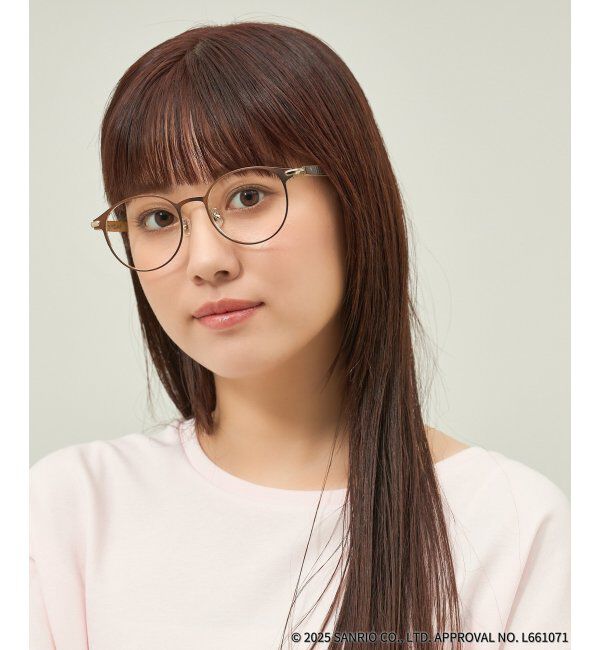  「Zoff｜はぴだんぶい 【あひるのペックル モデル】メガネ｜伊達・度付きメガネ｜グッズ   レンズ交換券付」|メガネ|薄ブラウン1