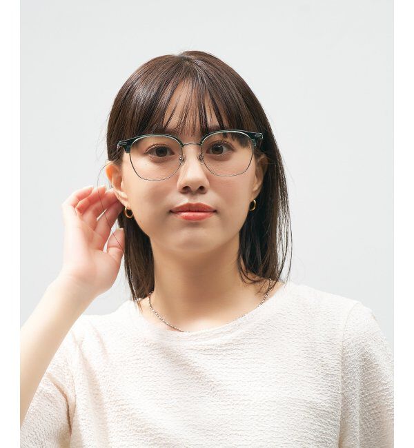  「【WEB 限定】Zoff｜takashi kumagai ウェリントン型 サングラス サーモント｜紫外線対策 UVカット  」|サングラス|濃グリーン