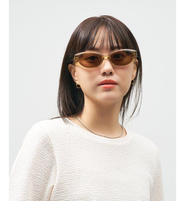  「Zoff｜takashi kumagai スクエア型 サングラス 横長フレーム｜キャッツアイ｜紫外線対策 UVカット  」|サングラス|