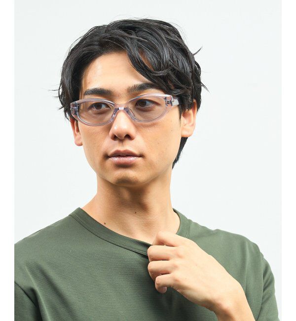  「Zoff｜takashi kumagai スクエア型 サングラス 横長フレーム｜キャッツアイ｜紫外線対策 UVカット  」|サングラス|