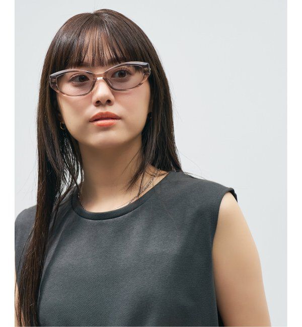  「Zoff｜takashi kumagai スクエア型 サングラス 横長フレーム｜キャッツアイ｜紫外線対策 UVカット  」|サングラス|