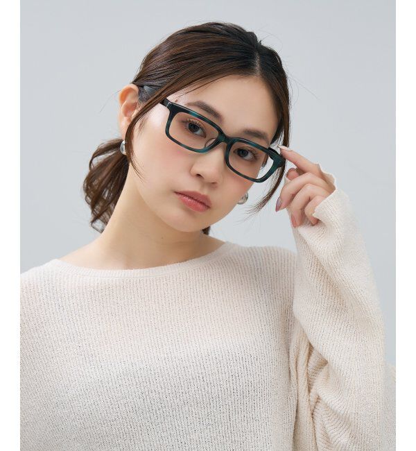  「ウェリントン型 メガネ | マツケリ MAZZUCCHELLI｜ 横長 伊達・度付き眼鏡 ユニセックス  レンズ交換券付」|メガネ|グリーン