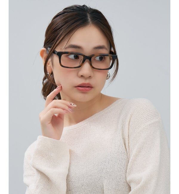  「ウェリントン型 メガネ | マツケリ MAZZUCCHELLI｜ 横長 伊達・度付き眼鏡 ユニセックス  レンズ交換券付」|メガネ|茶系デミ