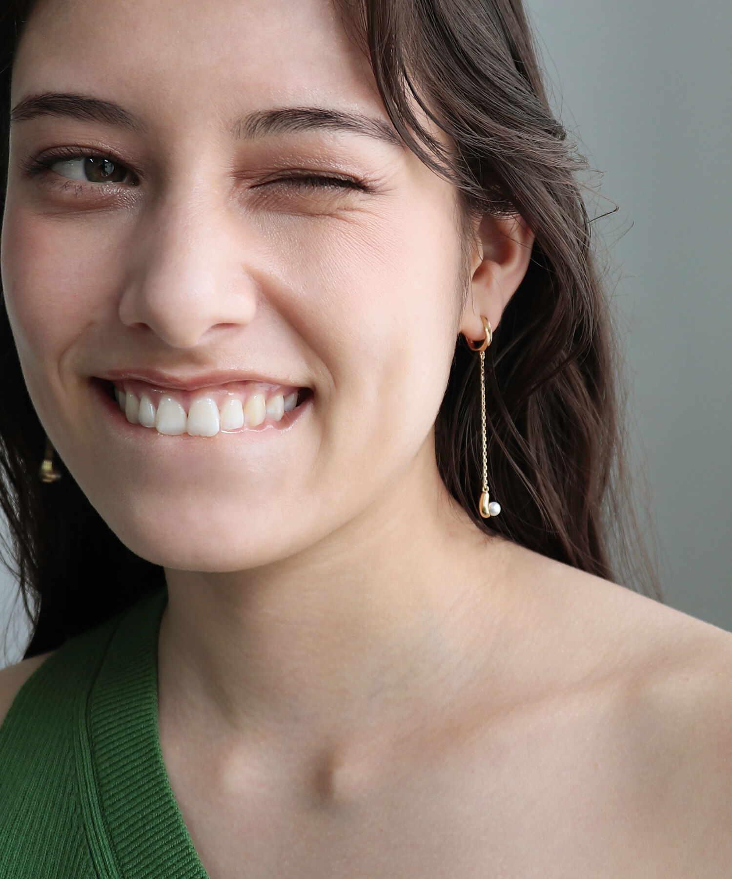  「silver925 スウィングツイストパール イヤリング (ニッケルフリー)」|イヤリング|