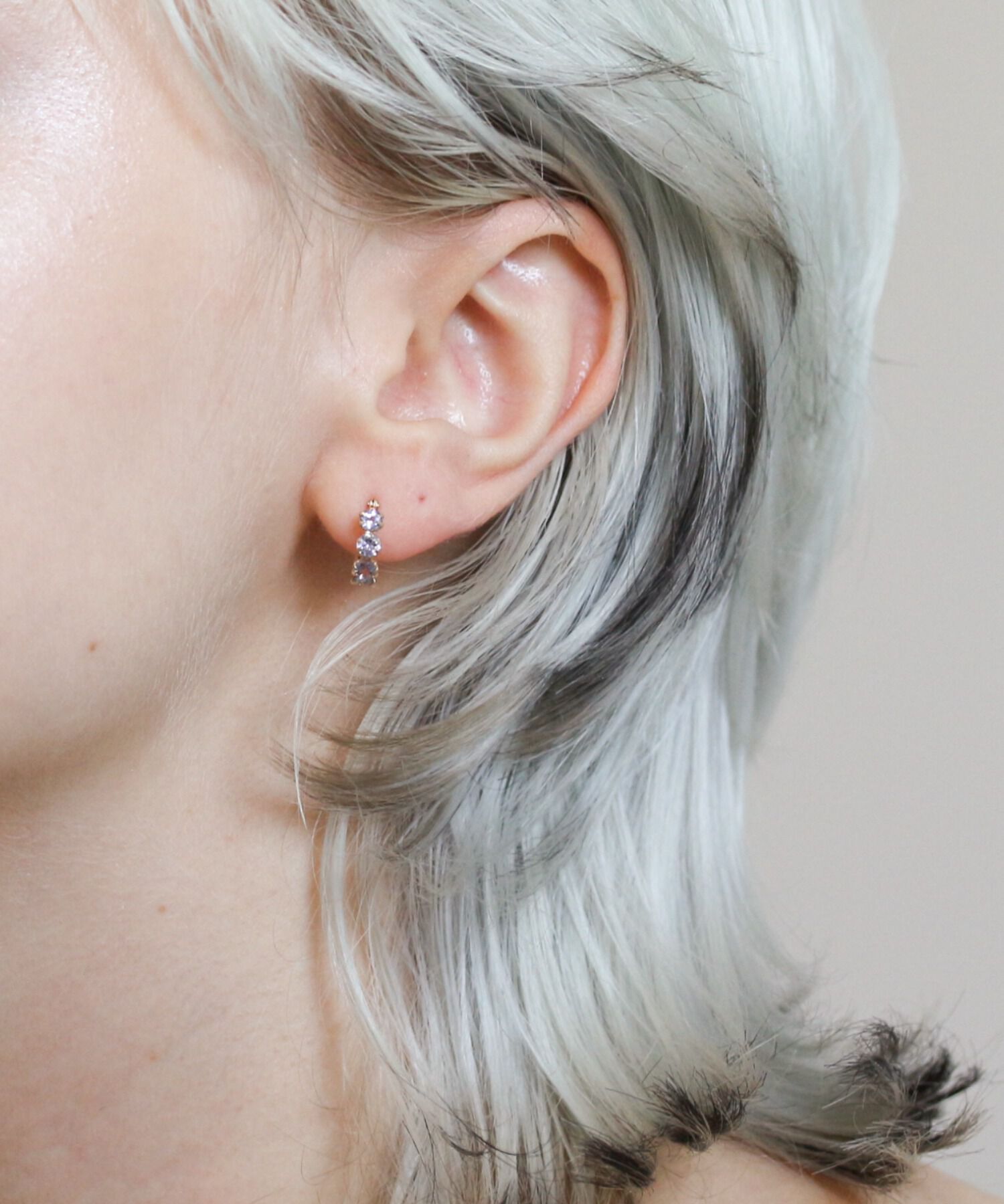  「タンザナイト スナップ フープ ピアス | K10YG」|ピアス|