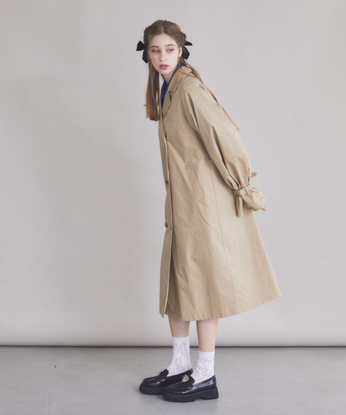 REDYAZEL「チェックライニングトレンチコート」|トレンチコート|