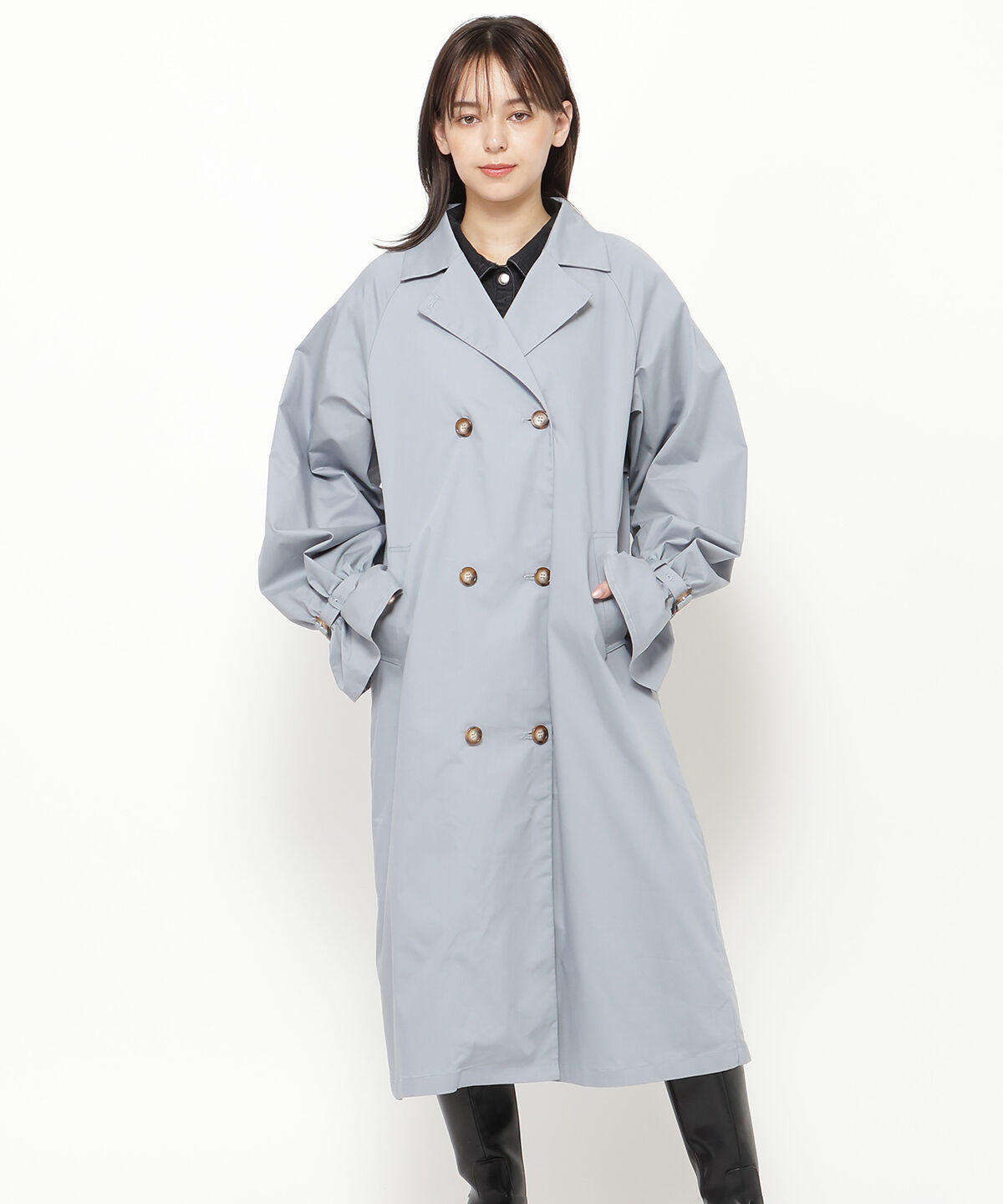 REDYAZEL「チェックライニングトレンチコート」|トレンチコート|