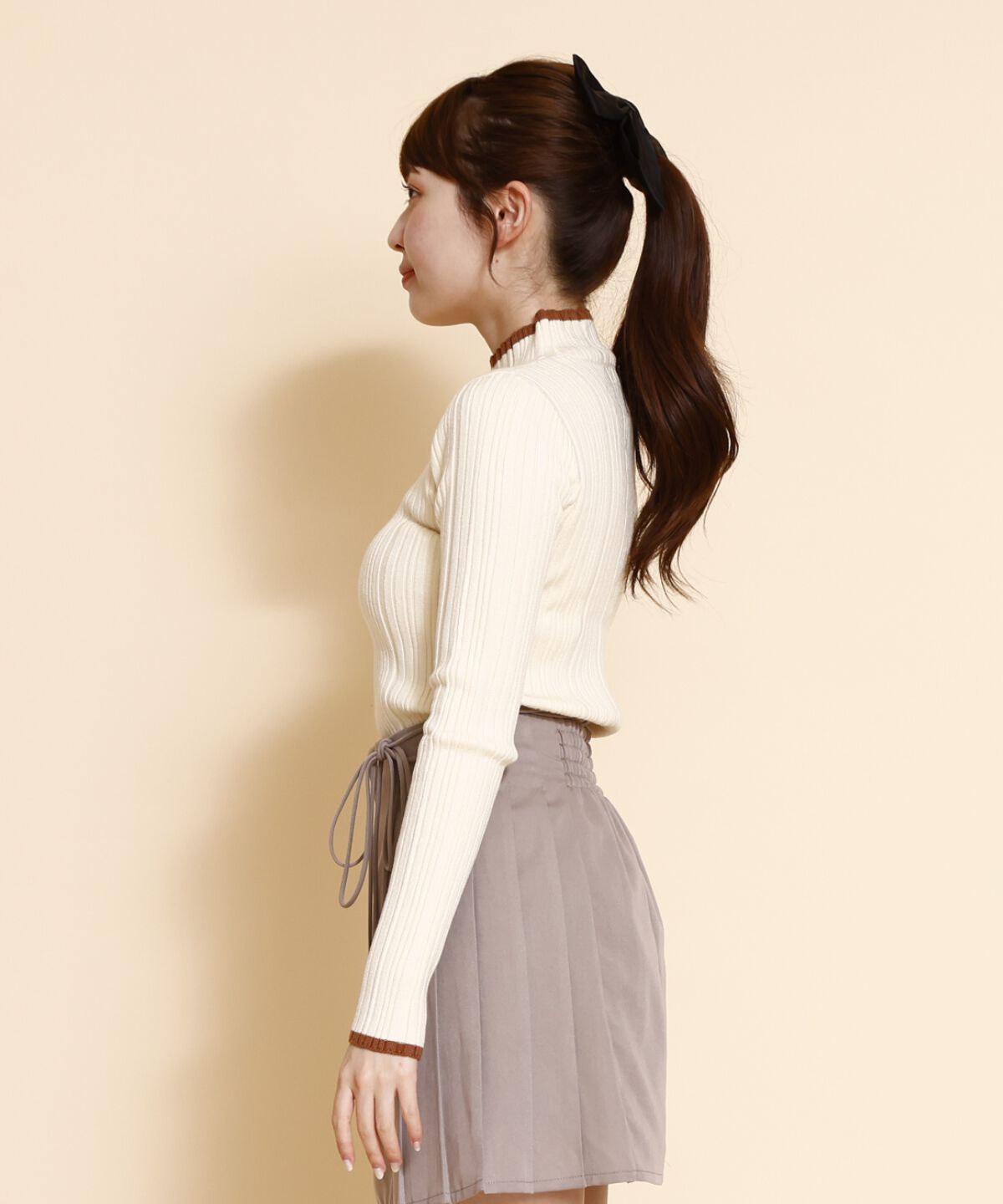 REDYAZEL「バイカラータートルニット」|ニット・セーター|