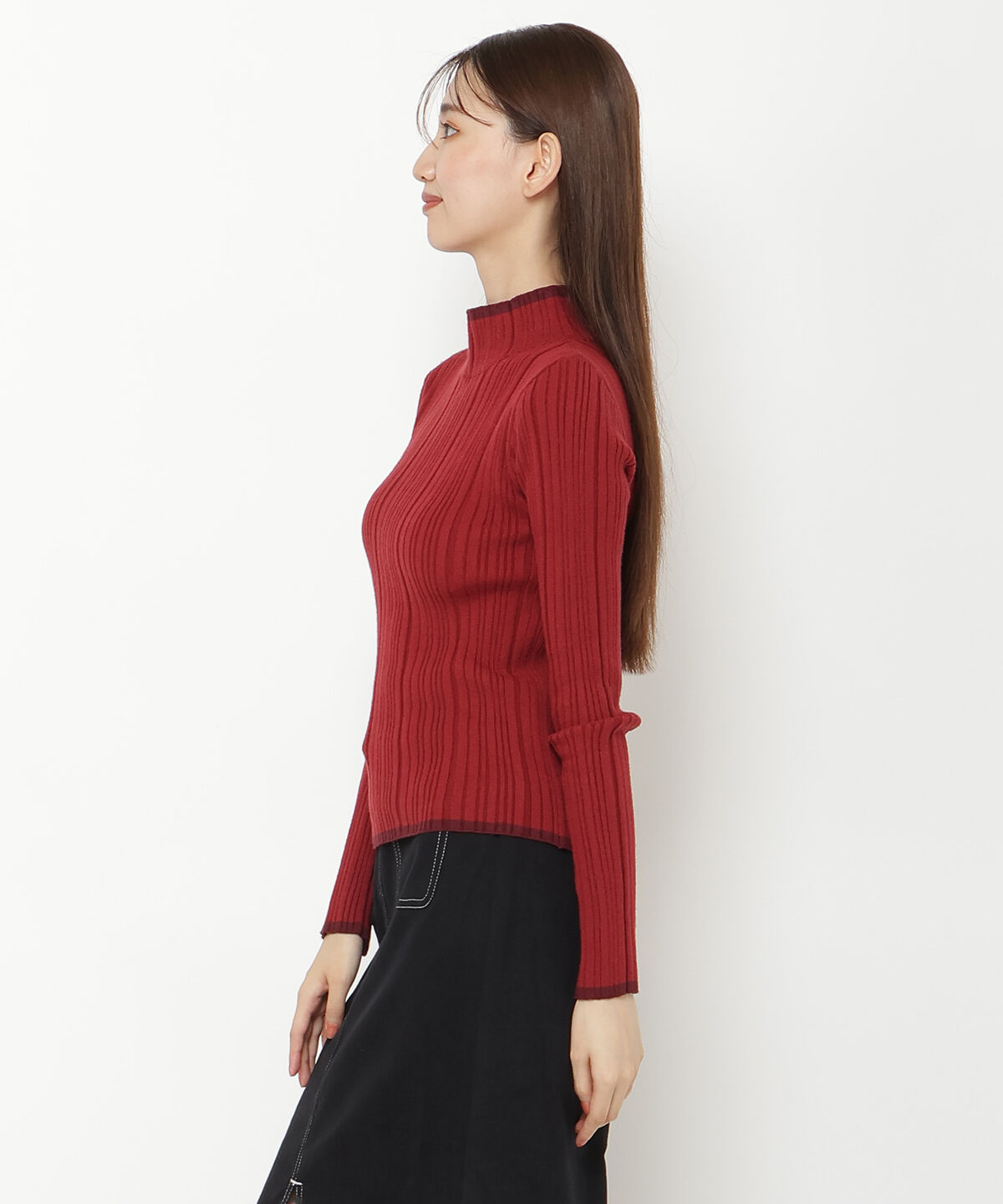 REDYAZEL「バイカラータートルニット」|ニット・セーター|