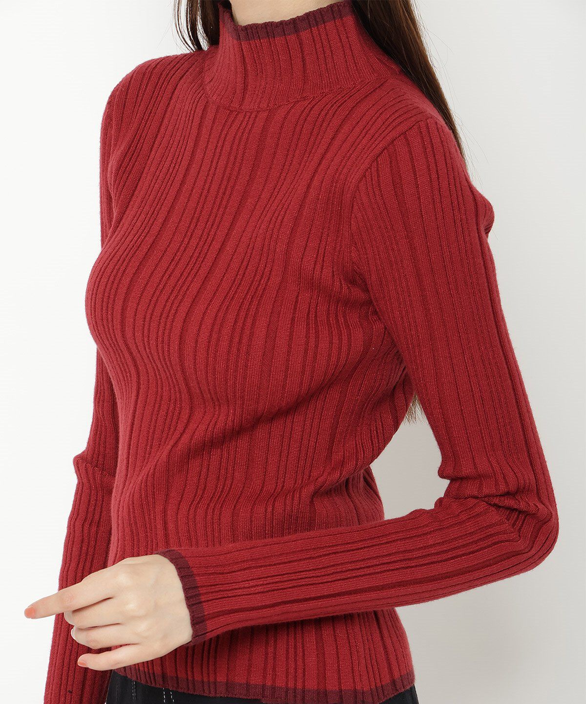 REDYAZEL「バイカラータートルニット」|ニット・セーター|